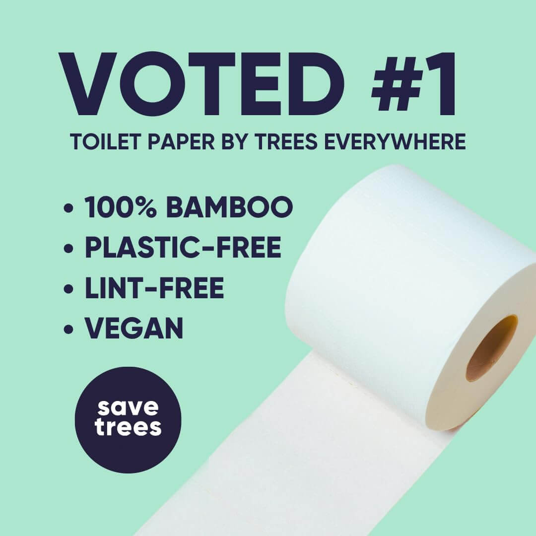 Save Trees Bamboo Toilet Paper -24 Rolls Of Septic Safe Organic Toilet Paper 3-ply, 300 Sheets Per Roll - PFAs Free, FSC Certified, Plastic & Chemical Free - For Home, Boat & RV Use