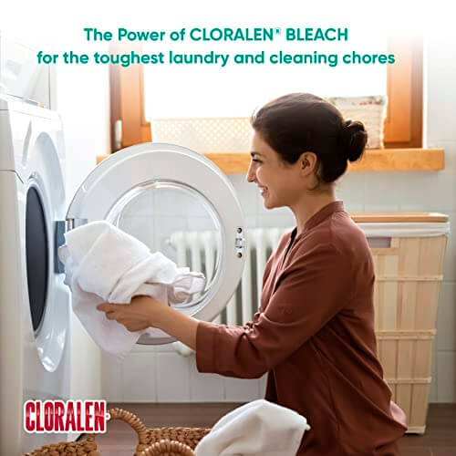 Cloralen - Household Cleaning Liquid Bleach, 3-In-1 High-Performance Multisurface And Multipurpose Laundry, Bathroom And Kitchen Cleaner - Regular (32.12 oz)