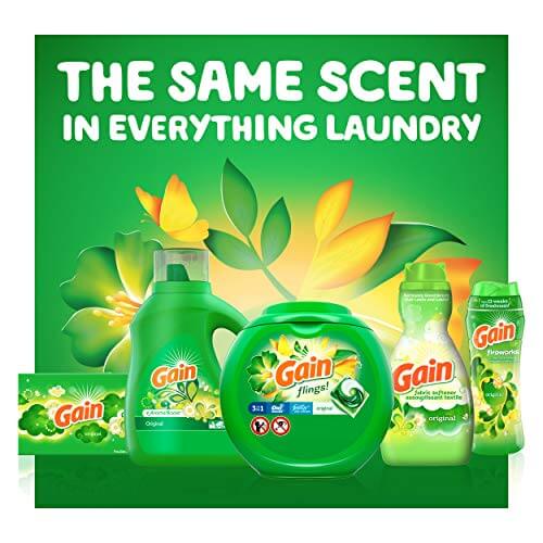 Gain Laundry Detergent Liquid Soap Plus Aroma Boost, Original Scent, HE Compatible, 90 Loads Total, 65 Fl Oz (Pack of 2), Gain Laundry Detergent, Liquid Laundry Detergent