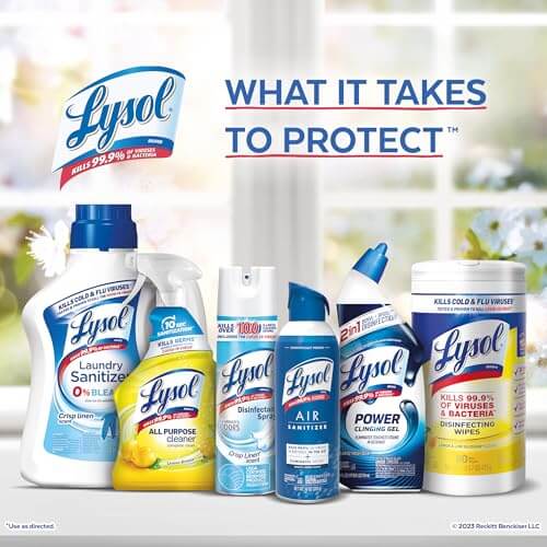 Lysol All-Purpose Cleaner, Sanitizing and Disinfecting Spray, To Clean and Deodorize, Lemon Breeze Scent, 32oz