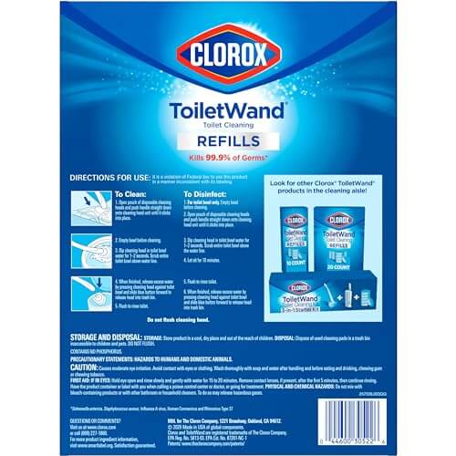 Original Clorox ToiletWand Disinfecting Wand Refill Heads, 20 Count (Package May Vary)