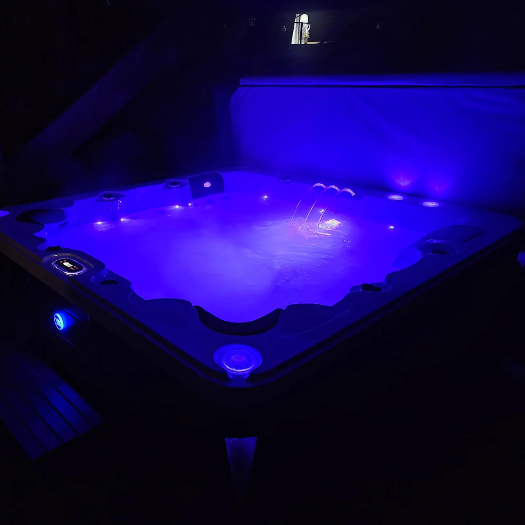 Canadian Spa Company KH-10104 Erie SE GL 6-Person 46-Jet Luxury Hot Tub 240V with LED Lighting, Built-in Bluetooth, Aromatherapy Canister, and Glacier Filtration Generic