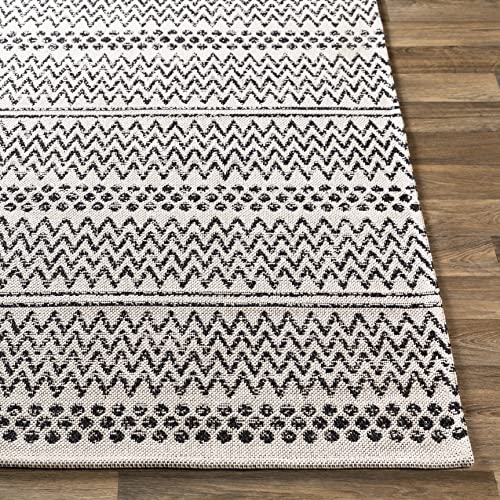 Mark&Day Area Rugs, 8x10 Aarau Global Cream Area Rug, Black Cream White Carpet for Living Room, Bedroom or Kitchen (7'10" x 10'2") 