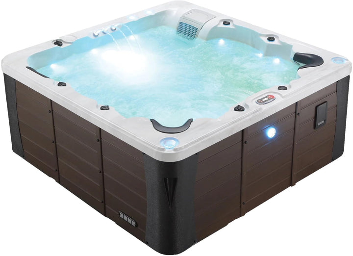 Canadian Spa Company KH-10104 Erie SE GL 6-Person 46-Jet Luxury Hot Tub 240V with LED Lighting, Built-in Bluetooth, Aromatherapy Canister, and Glacier Filtration Generic