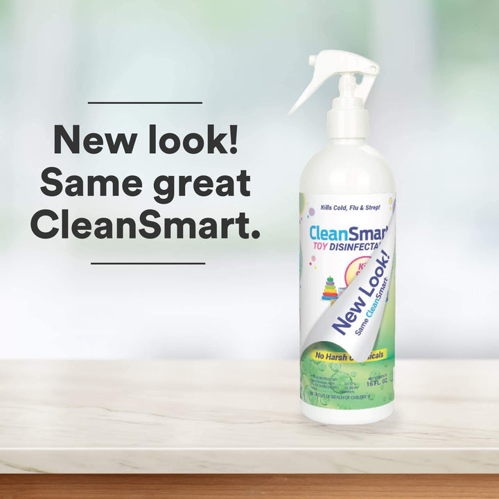 CleanSmart Toy Disinfectant Spray Kills 99.9% of Viruses and Bacteria, Rinse Free, 16 oz Bottle, (Pack of 2)