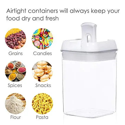 7-Piece Set Airtight Food Storage Containers with Easy Lock Lids - BPA Free Vtopmart