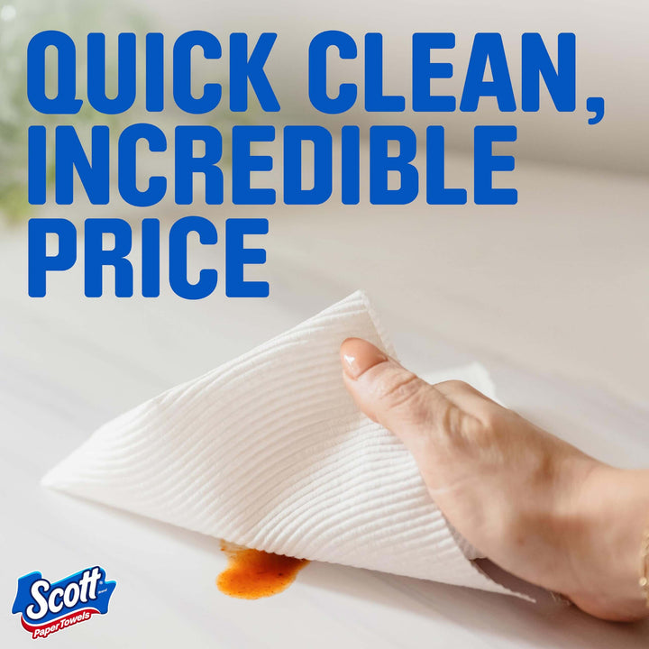 Scott Paper Towels, Choose-A-Sheet, 6 Double Rolls = 12 Regular Rolls (100 Sheets Per Roll)