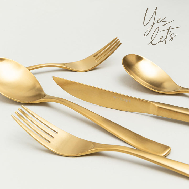 Gold Over&Back Flatware Cutlery Set 