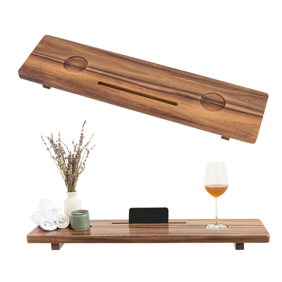 Nature Shed Premium Bathtub Tray | Large & Thick Bath Tub Tray | Solid Acacia Wood Bath Tray for Tub | Non-Toxic, Anti-Tipping, Sustainable, Minimalistic Design | Large Nature Shed