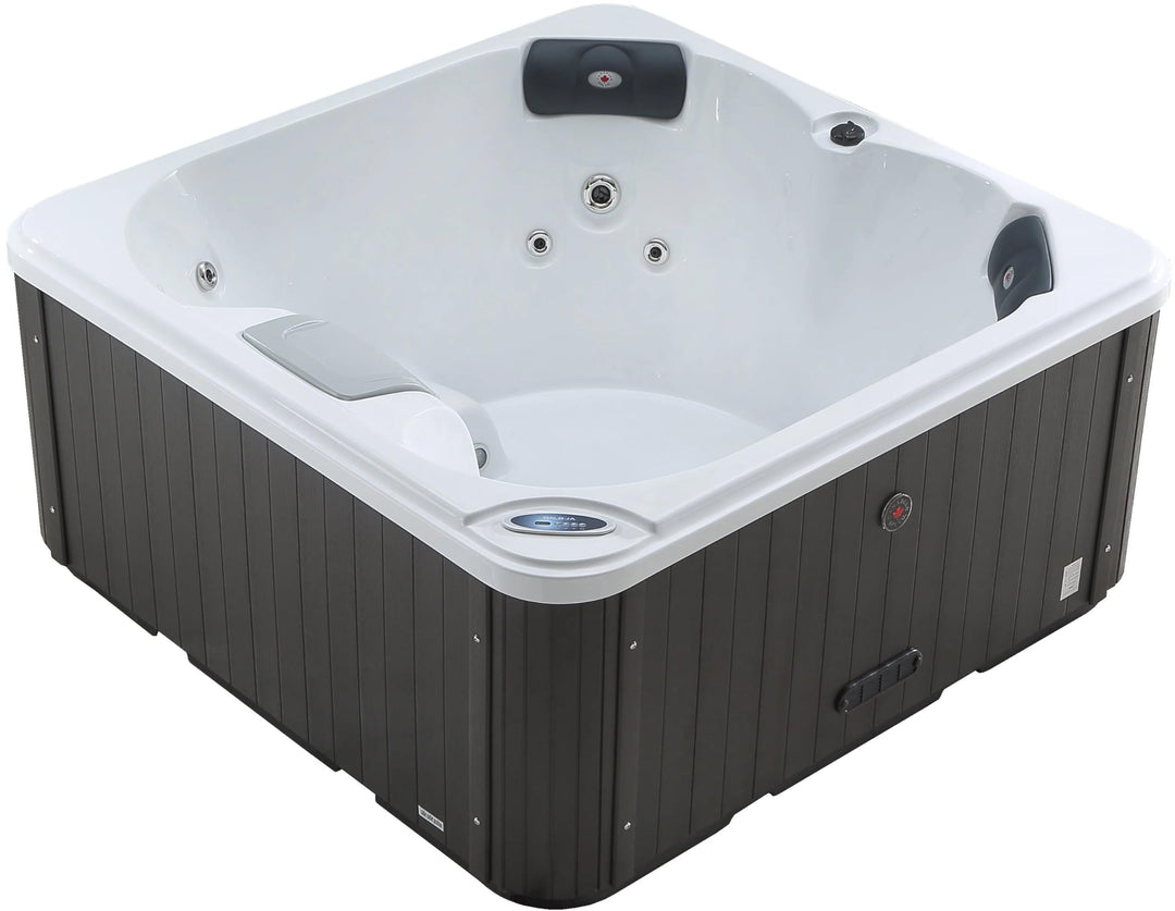 Canadian Spa Company KH-10084 Saskatoon 4-Person 12-Jet Portable Plug & Play Hot Tub 120V with LED Lighting, Multi-speed Pumps, and Glacier Filtration Generic