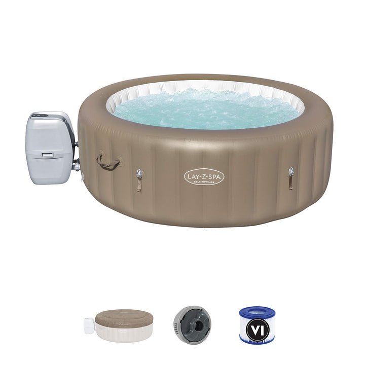 Lay-Z-Spa Palm Springs Inflatable Portable Hot Tub Spa, 4-6 Person Bestway