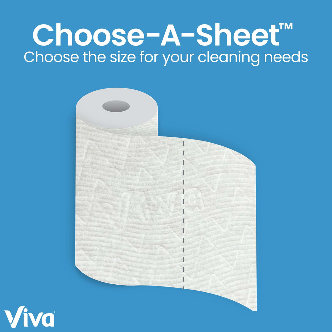 Viva Multi-Surface Cloth Paper Towels, 12 Triple Rolls, 165 Sheets Per Roll (2 Packs of 6)