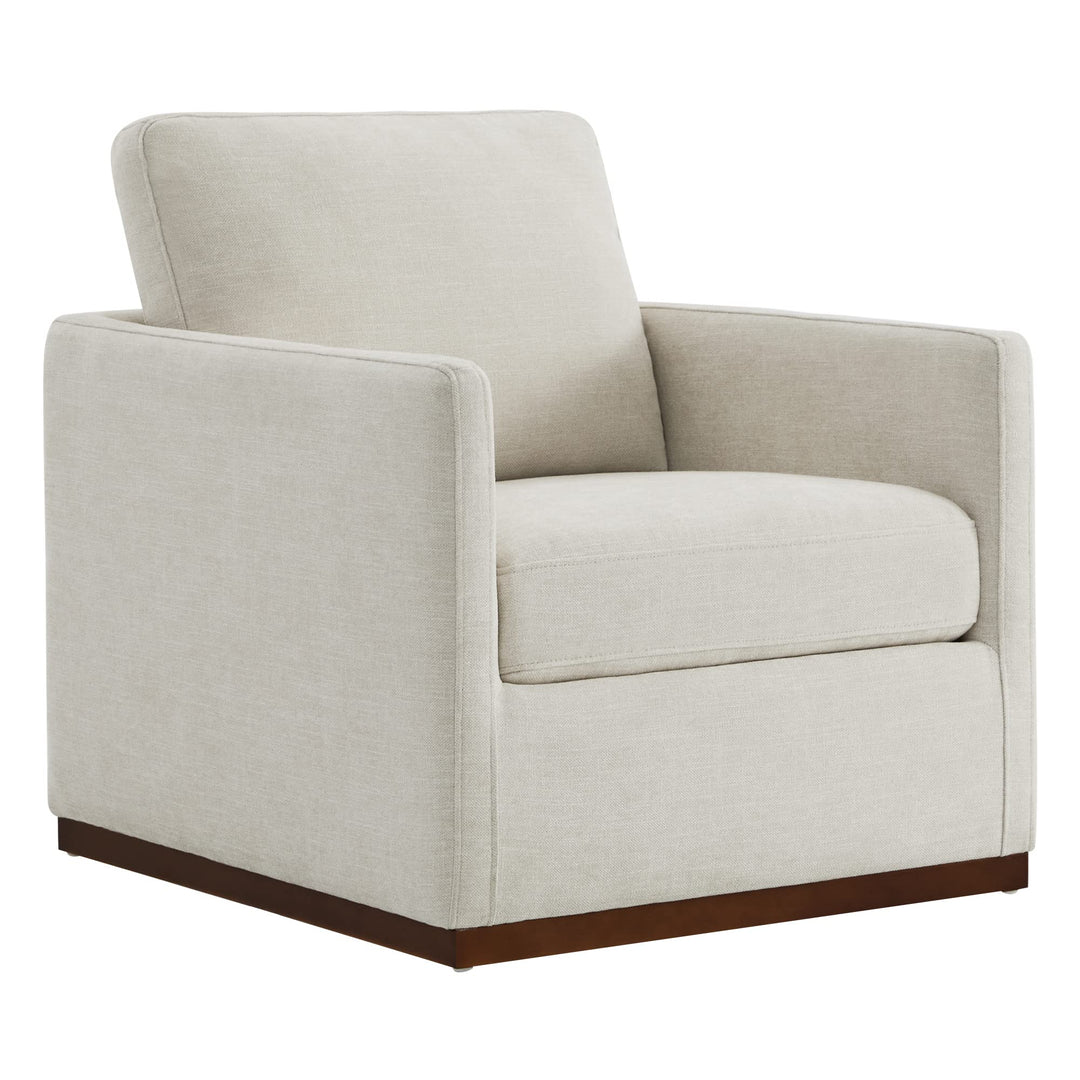 CHITA Swivel Accent Chair, FSC Certified Mid Century Modern Arm Chair for Living Room and Bedroom, Linen 