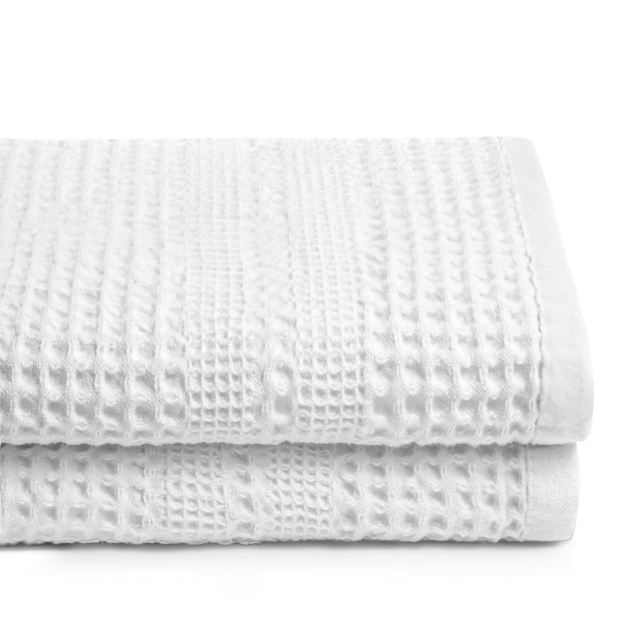 GILDEN TREE Waffle Towels Quick Dry Lint Free Thin, Bath Towel 2 Pack, Classic Style (White) GILDEN TREE