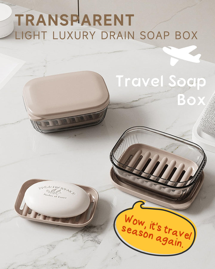 PEISAINOX Travel Soap Case, Leakproof Soap Container with Lid, Portable Bar Soap Holder for Traveling, Soap Dishe for Bathroom, Shower, Gym, School, Camping, Vacation, Outdoor,Travel Essentials PEISAINOX