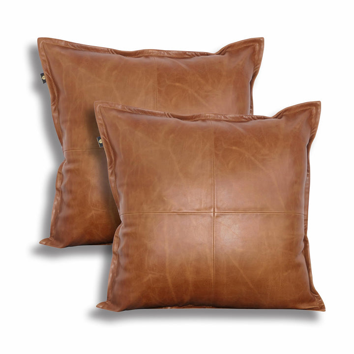 LL LEATHER LOVERS Lambskin Leather Pillow Cover