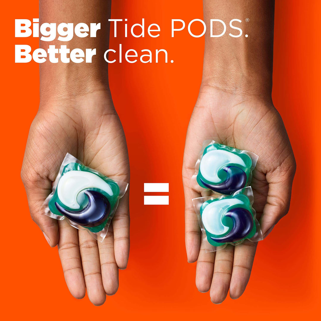 Tide Power PODs Hygienic Clean Heavy Duty Liquid Laundry Detergent Pacs, Free and Clear of Dyes and Perfumes, For Visible and Invisible Dirt, 45 Count, HE Compatible