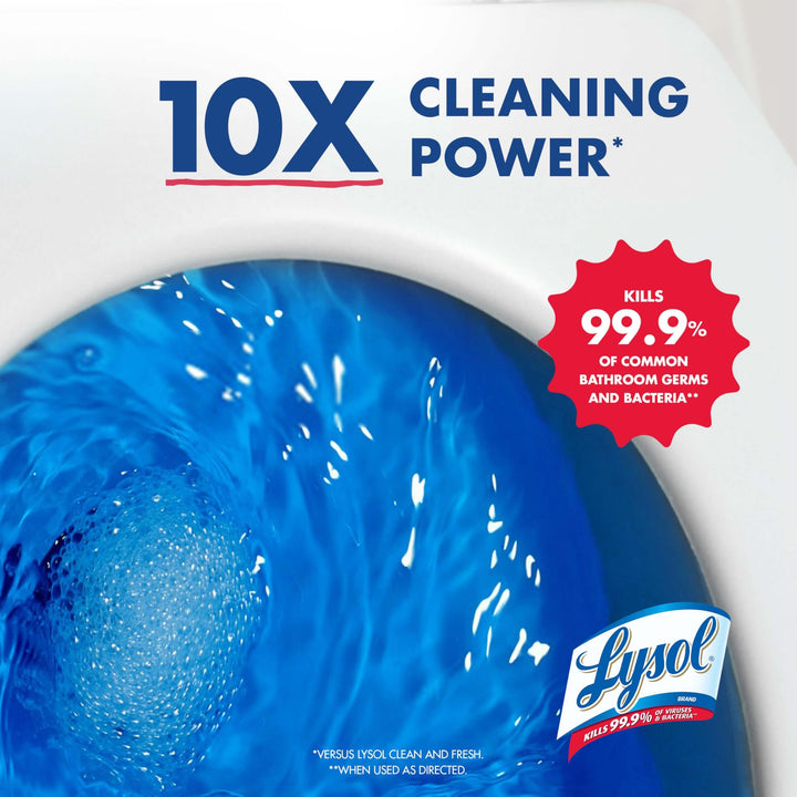 Lysol Toilet Bowl Cleaner, Max Strength Bathroom Cleaning Supplies, Toilet Bowl Cleaner Clinging Gel, Home Essential, Instant Stain Removal, Disinfecting and Deodorizing, Bleach Free, 24 oz (2 ct)