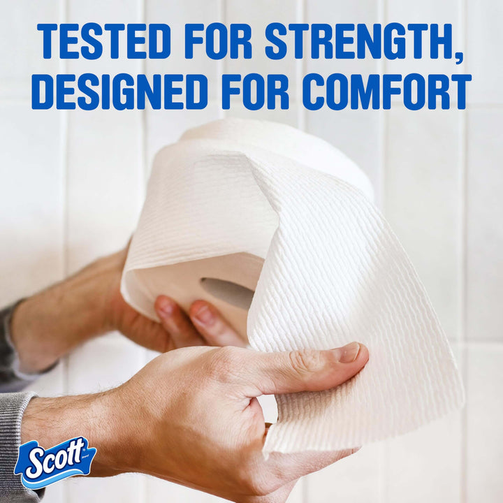 Scott ComfortPlus Toilet Paper, 12 Double Rolls, 231 Sheets per Roll, Septic-Safe, 1-Ply Toilet Tissue