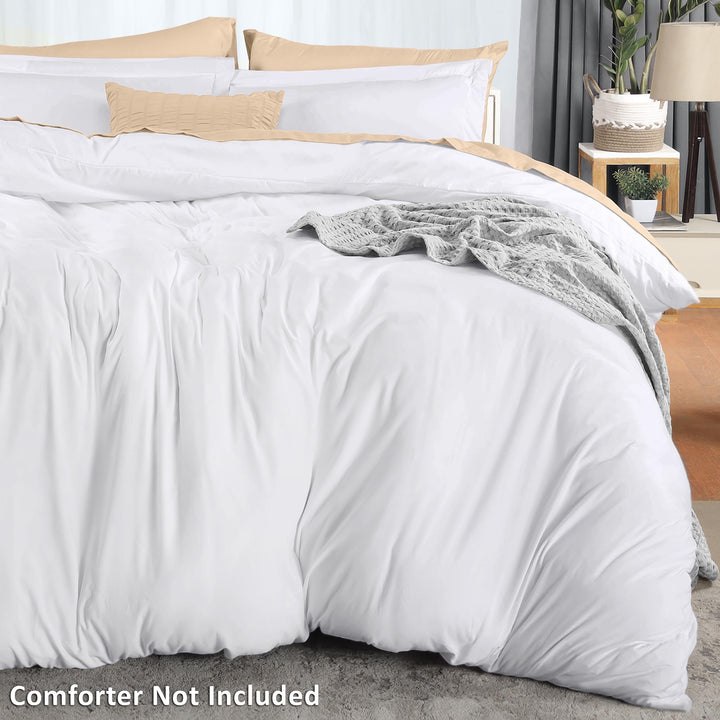 Utopia Bedding Duvet Cover Queen Size - 1 Duvet Cover with 2 Pillow Shams - 3 Pieces Bedding Duvet Cover with Zipper Closure - Soft Brushed Microfiber, 90 X 90 Inches (Queen, White) Utopia Bedding