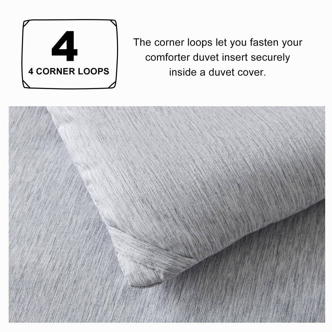 CozyLux Queen Comforter Set - 3 Pieces Light Grey Soft Luxury Cationic Dyeing Queen Comforter for All Season, Light Gray Breathable Lightweight Fluffy Bedding Sets with 1 Comforter and 2 Pillow Shams CozyLux