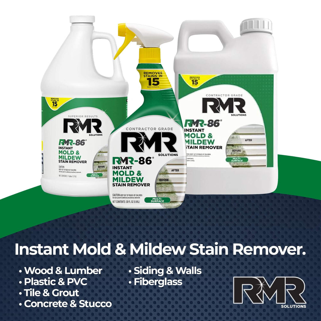 RMR-86 Instant Mold and Mildew Stain Remover Spray - Scrub Free Formula, 30 Fl Oz