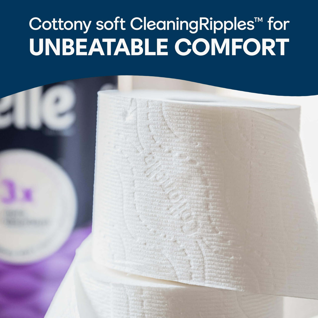 Cottonelle Ultra Comfort Toilet Paper with Cushiony CleaningRipples Texture, Strong Bath Tissue, 24 Family Mega Rolls (24 Family Mega Rolls = 108 Regular Rolls) (4 Packs of 6), 296 Sheets per Roll