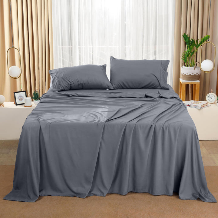 Utopia Bedding Queen Bed Sheets Set - 4 Piece Bedding - Brushed Microfiber - Shrinkage and Fade Resistant - Easy Care (Queen, Grey) Utopia Bedding