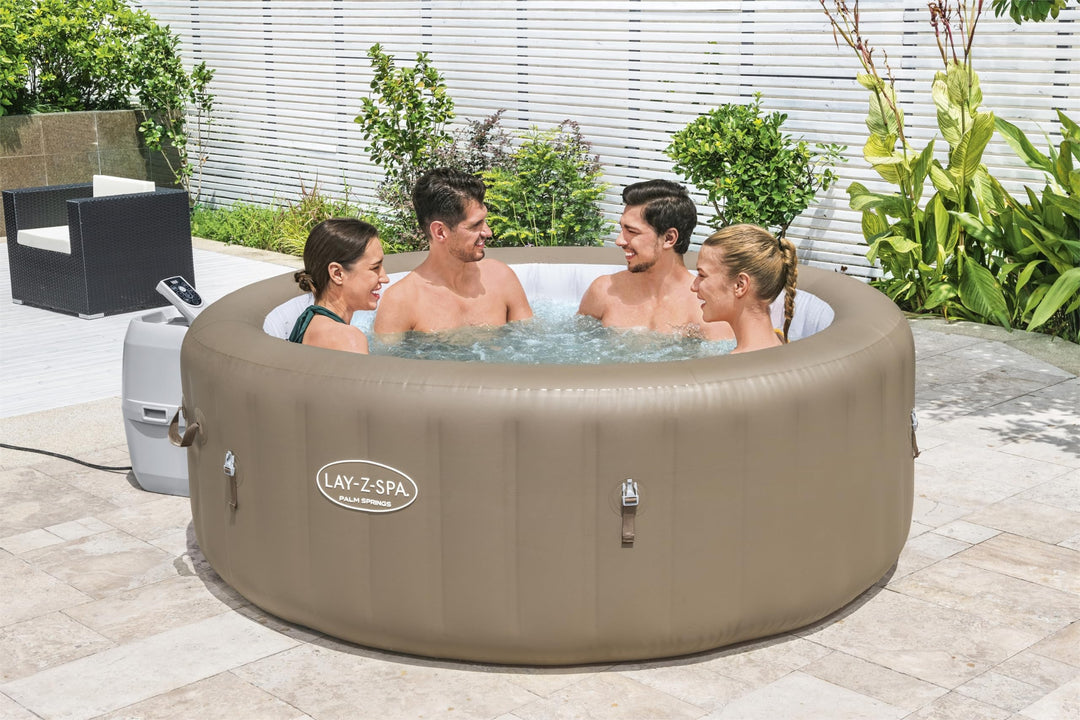 Lay-Z-Spa Palm Springs Inflatable Portable Hot Tub Spa, 4-6 Person Bestway