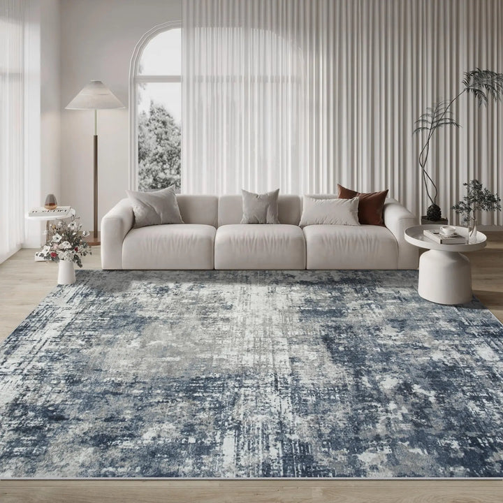 8x10 Area Rugs for Living Room Bedroom Dining Room Washable Blue Grey