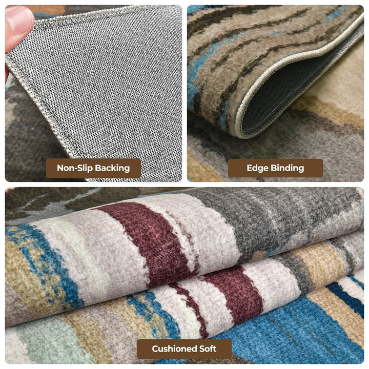 8x10 Modern Abstract Washable Area Rug for Living Room,Bedroom,Dining Room