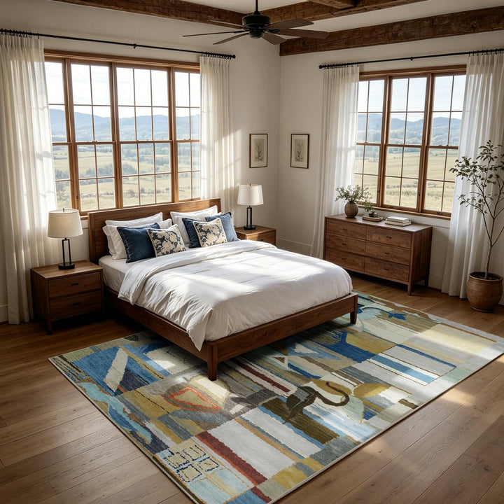 8x10 Modern Abstract Washable Area Rug for Living Room,Bedroom,Dining Room 
