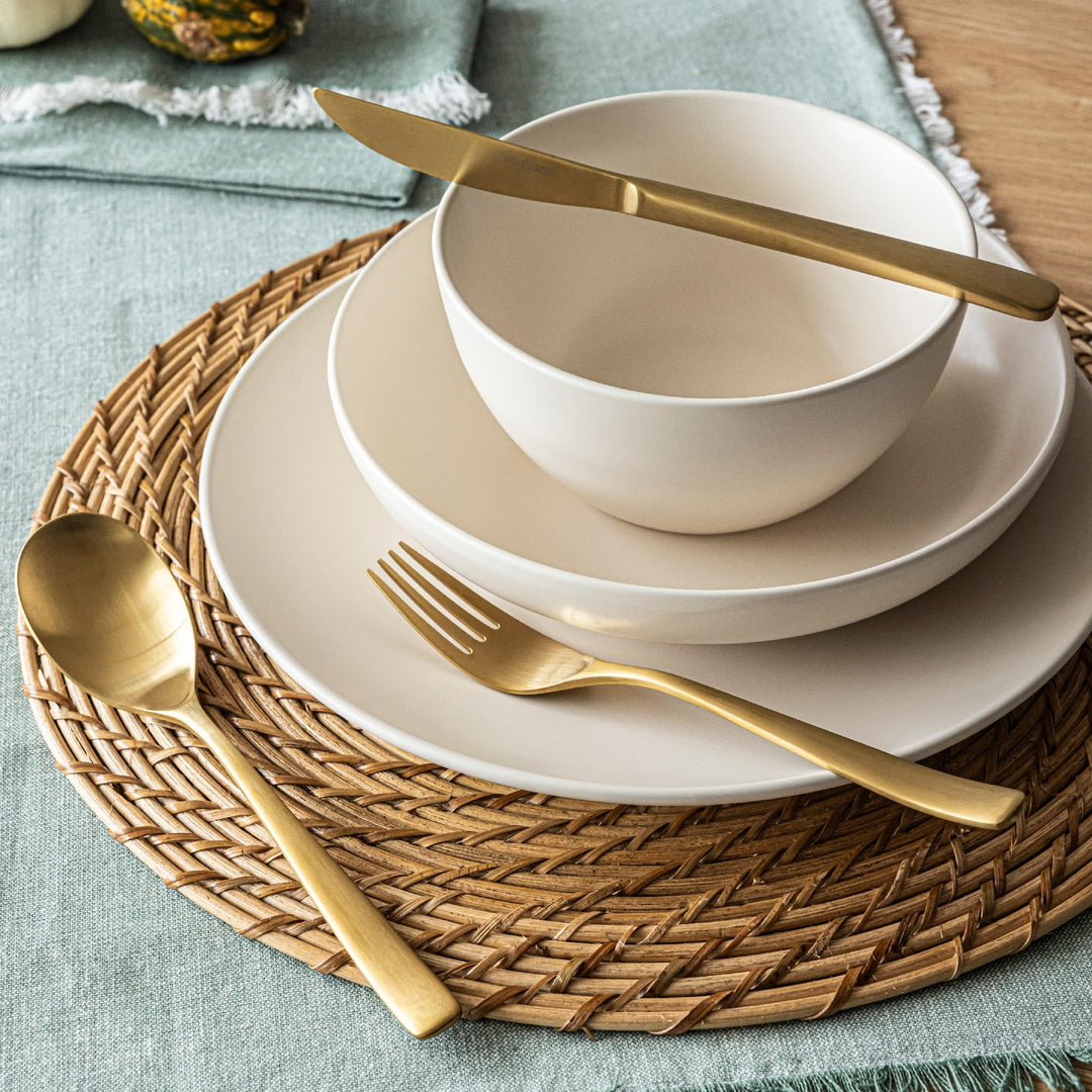 Gold Over & Back Flatware Cutlery Set