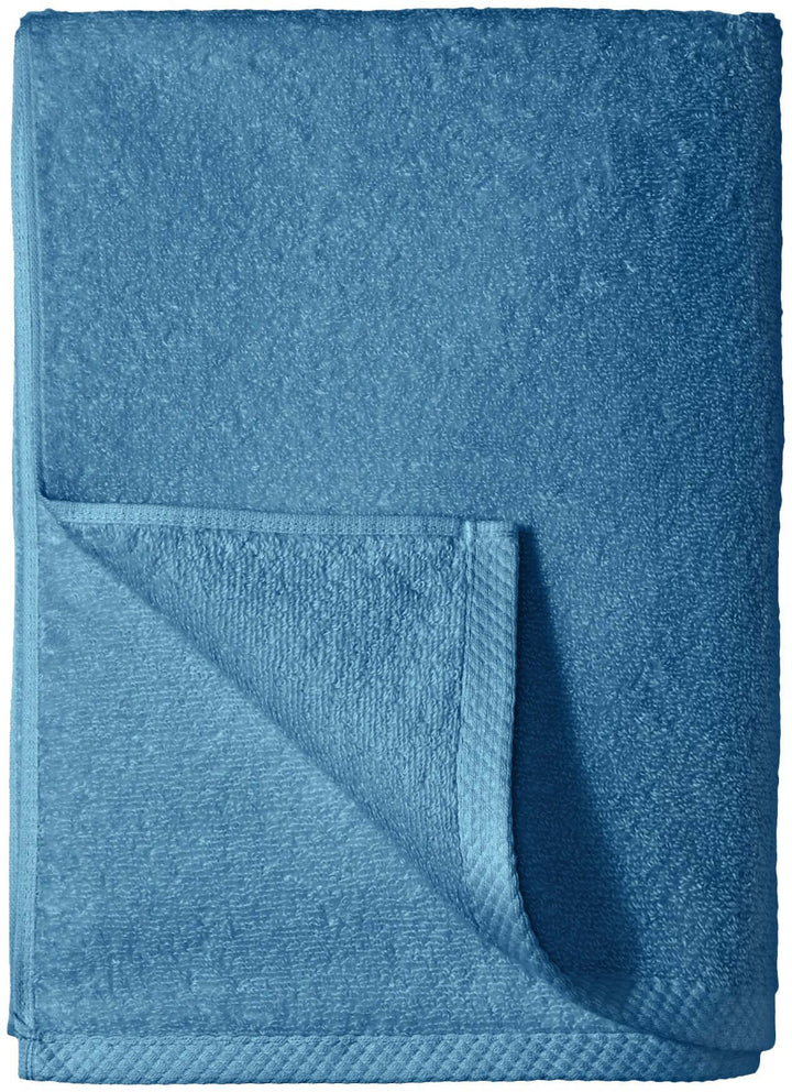 Amazon Basics - 2 Piece Quick-Dry Oversize Bath Towel, 100% Cotton, Lake Blue, 54" x 30" 