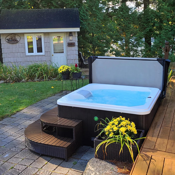 Canadian Spa Company KH-10099 Gander 4-Person 15-Jet Portable Hot Tub 120V with LED Lighting, Multi-speed Pumps, and Glacier Filtration Generic