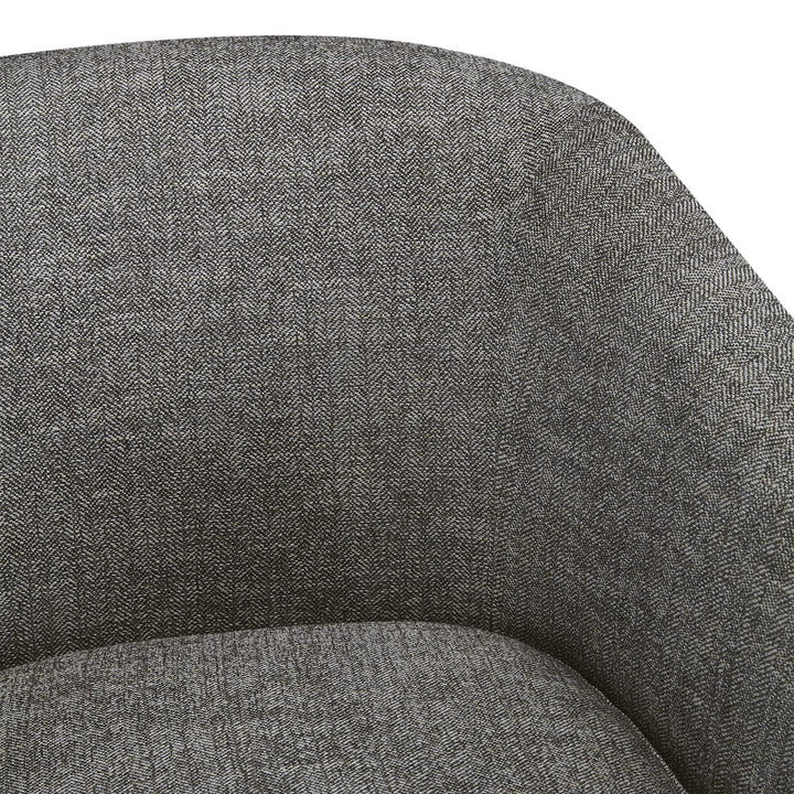 CHITA Swivel Accent Chair, FSC Certified Upholstered Fabric Barrel Chair for Living Room Set of 2, Pebble Grey 