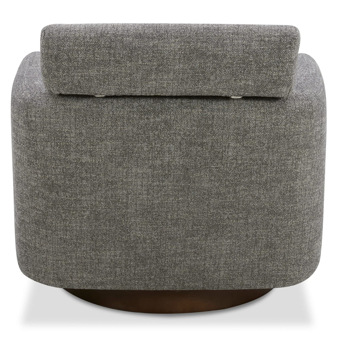 CHITA Swivel Accent Chair Armchair, Barrel Chair with Adjustable Backrest for Living Room Bedroom, Pebble Grey 