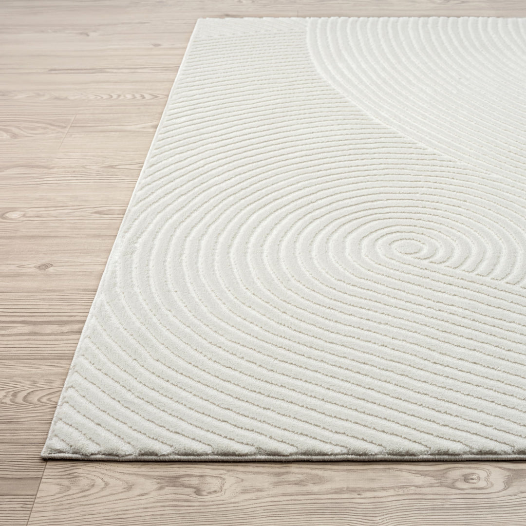 Abani Cream Area Rug for Living Room, Bedroom - Zen Reiki Pattern- 6 x 9 -Durable & Easy to Clean 