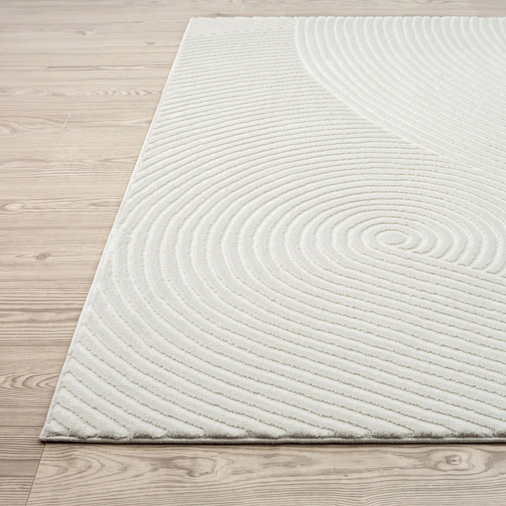 Abani Cream Area Rug for Living Room, Bedroom - Zen Reiki Pattern- 6 x 9 -Durable & Easy to Clean 