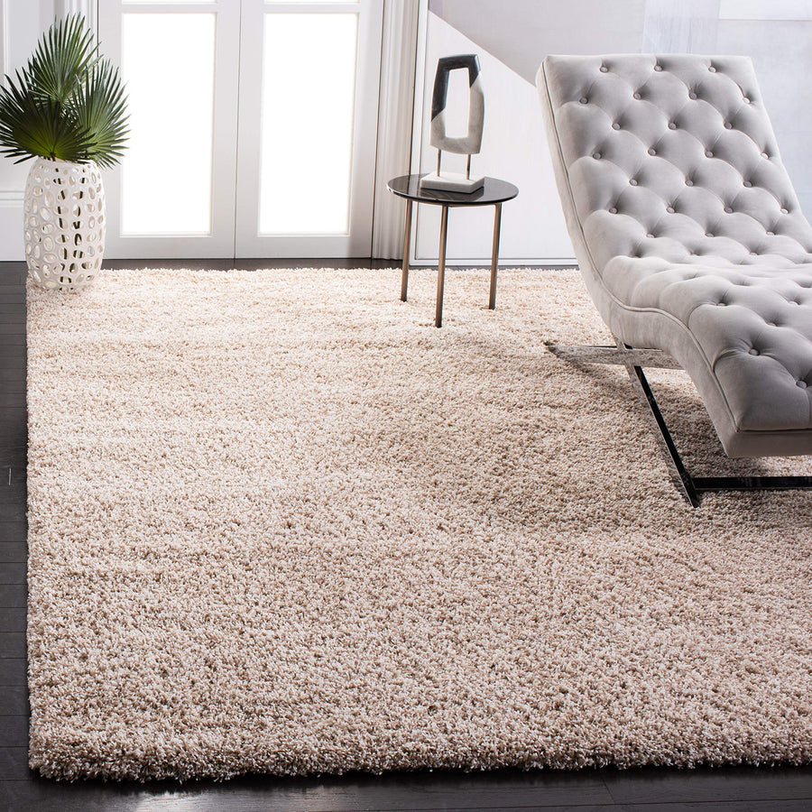 SAFAVIEH California Shag Collection Area Rug - 8' x 10', Beige, Non-Shedding & Easy Care, 2-inch Thick Ideal for High Traffic Areas in Living Room, Bedroom (SG151-1313) 