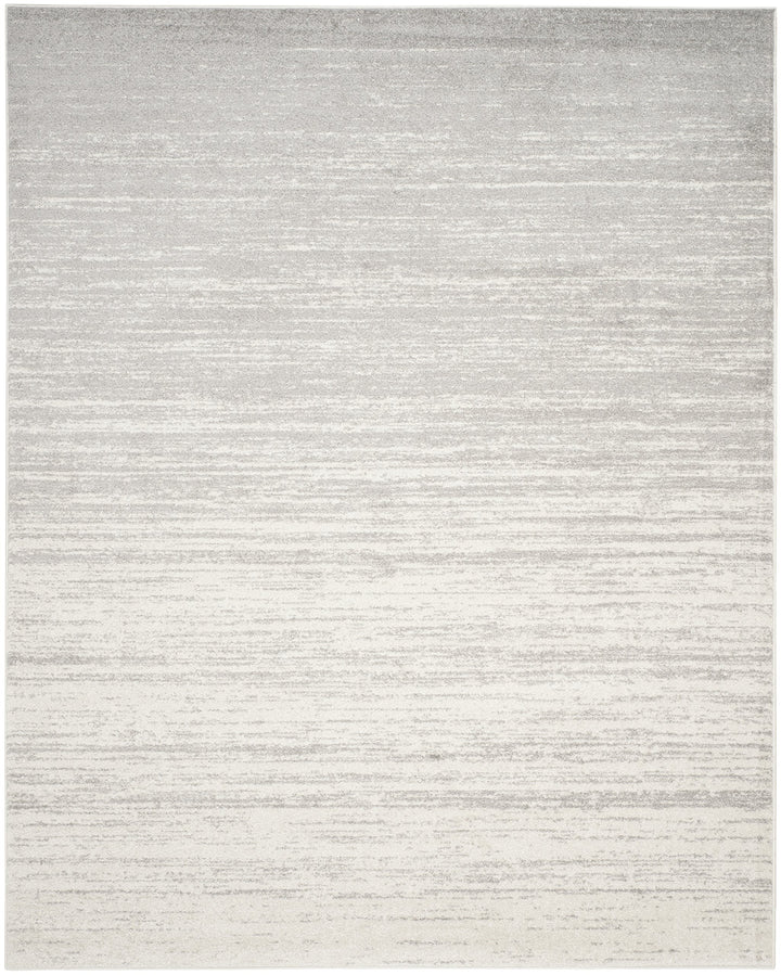 SAFAVIEH Adirondack Collection Area Rug - 8' x 10', Ivory & Silver, Modern Ombre Design, Non-Shedding & Easy Care, Ideal for High Traffic Areas in Living Room, Bedroom (ADR113B) 