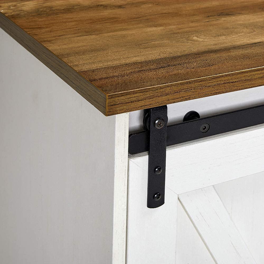 AMERLIFE 59" Fireplace TV Stand for TVs up to 65" with Sliding Barn Doors 