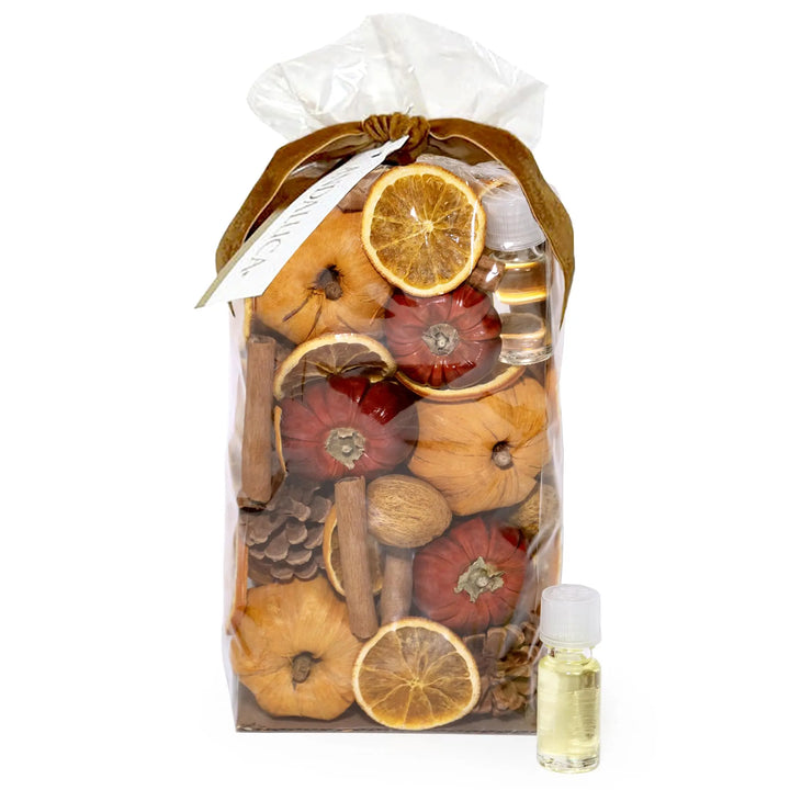 ANDALUCA Potpourri Mini Pumpkins, Cinnamon, Orange Slices &amp; Pumpkin Spice Fragrance
