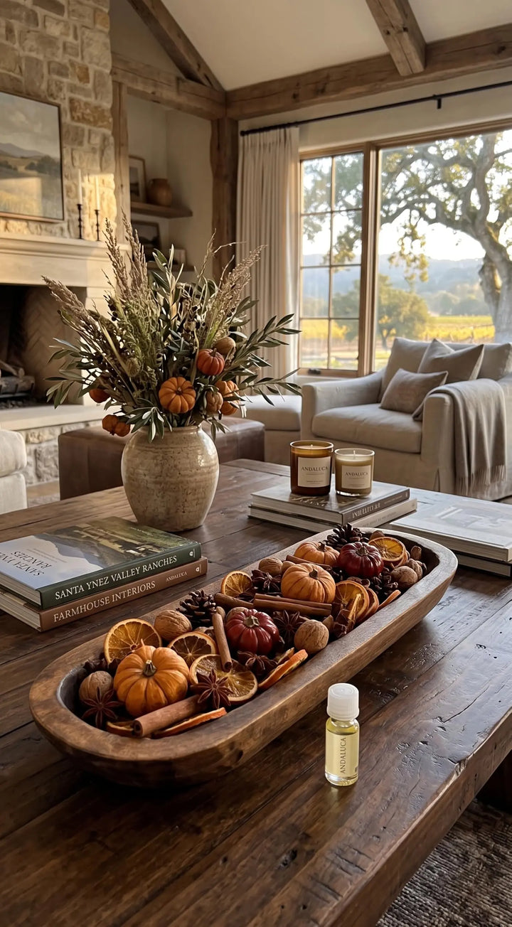 ANDALUCA Potpourri Mini Pumpkins, Cinnamon, Orange Slices &amp; Pumpkin Spice Fragrance