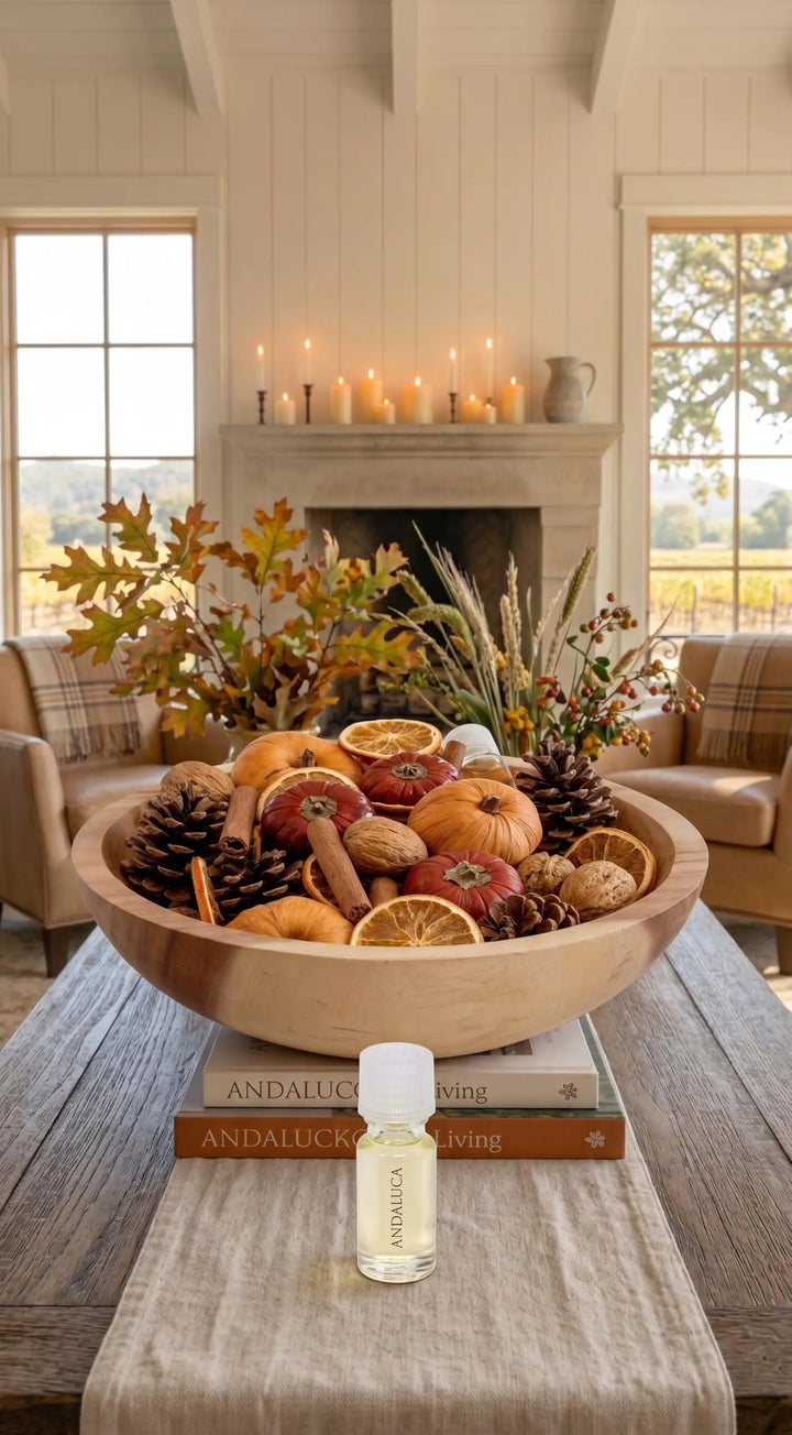 ANDALUCA Potpourri Mini Pumpkins, Cinnamon, Orange Slices &amp; Pumpkin Spice Fragrance