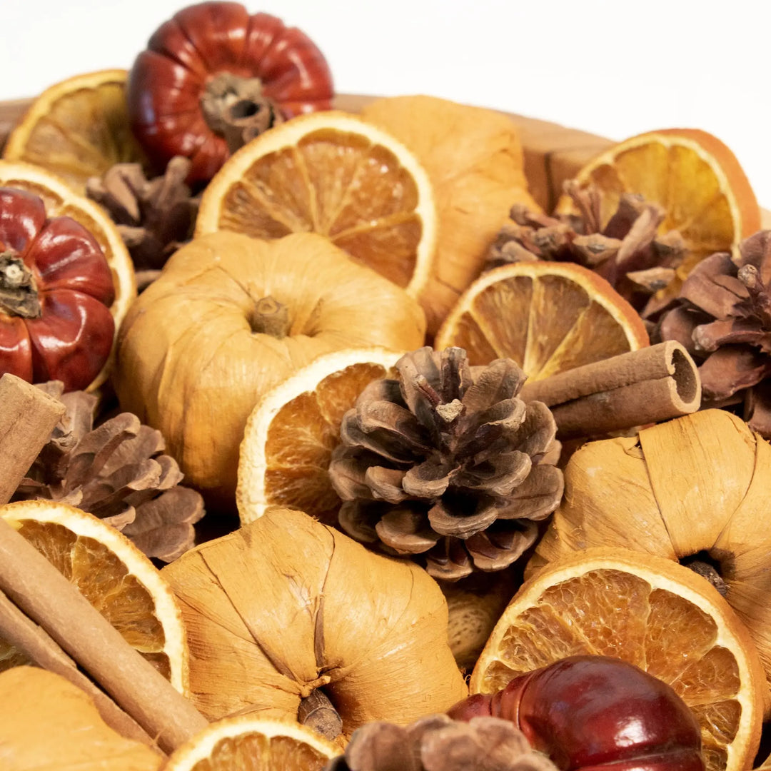 ANDALUCA Potpourri Mini Pumpkins, Cinnamon, Orange Slices &amp; Pumpkin Spice Fragrance