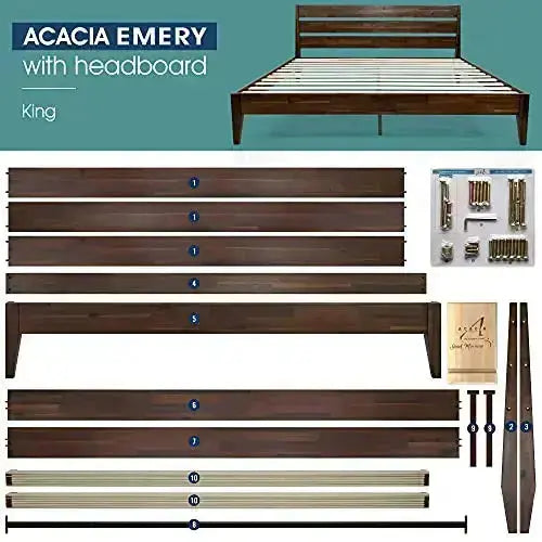 Acacia Emery Platform Bed Frame - Thumbnail 3