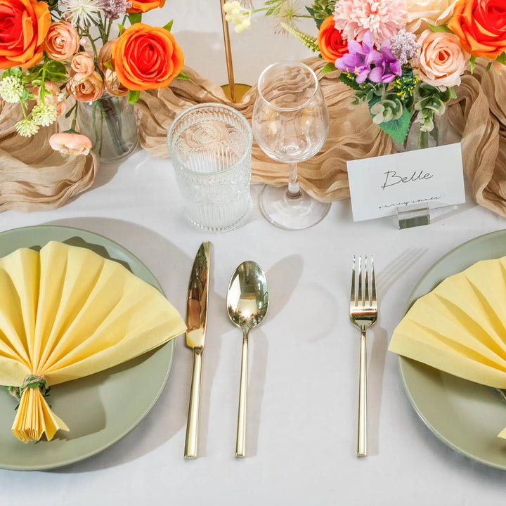 Alata Potter Champagne Gold 20-Piece Forged Silverware Set, Service for 4