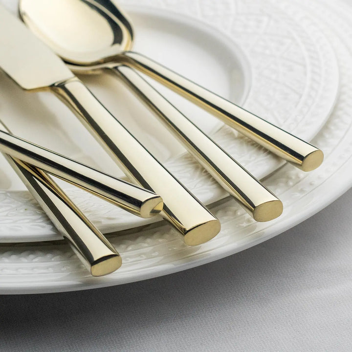 Alata Potter Champagne Gold 20-Piece Forged Silverware Set, Service for 4