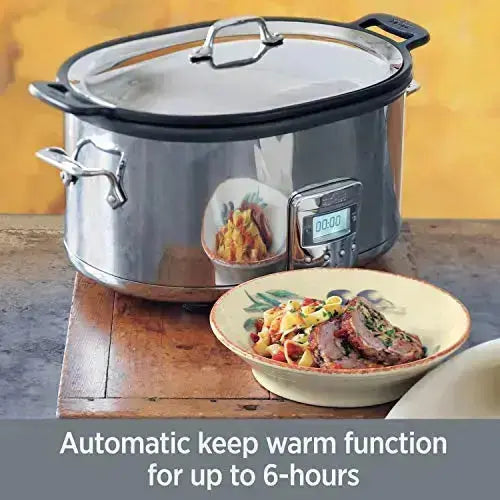 All-Clad Slow Cooker, 7 Quart - Silver